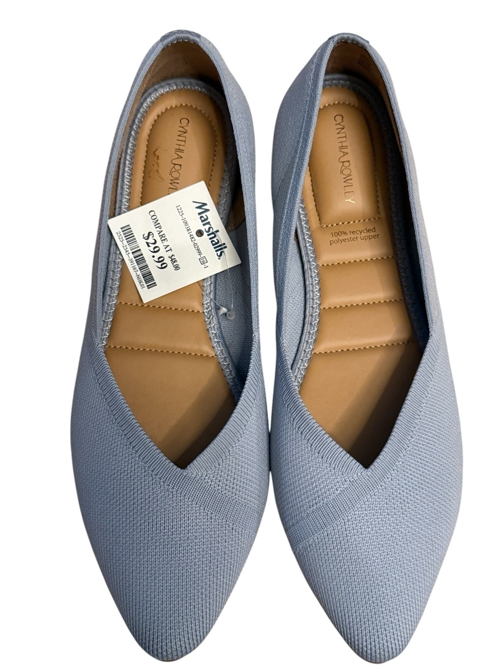 Cynthia Rowley Light Blue Pointed Ballet Flats Size 9 NWT